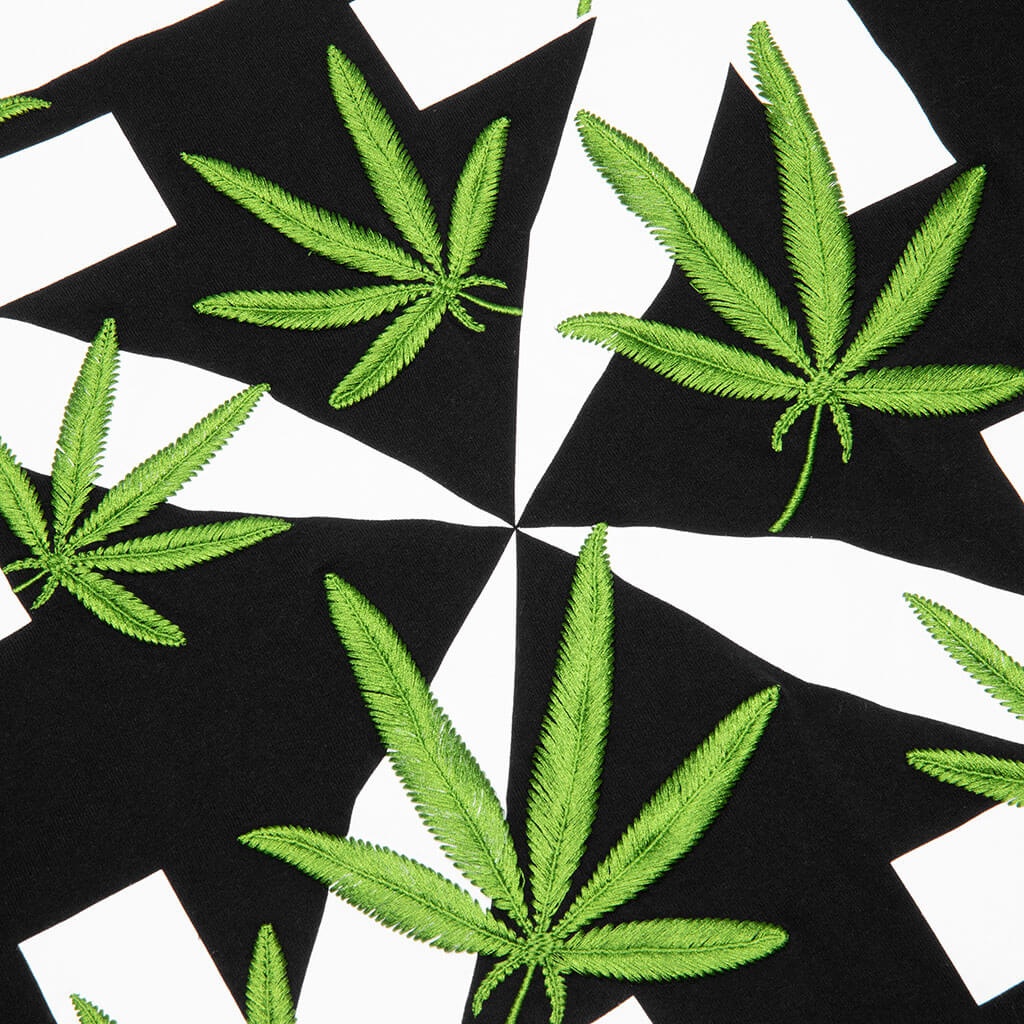 OFF-WHITE C/O VIRGIL ABLOH WEED ARROWS OVER SKATE S/S TEE - BLACK/GREEN - 4