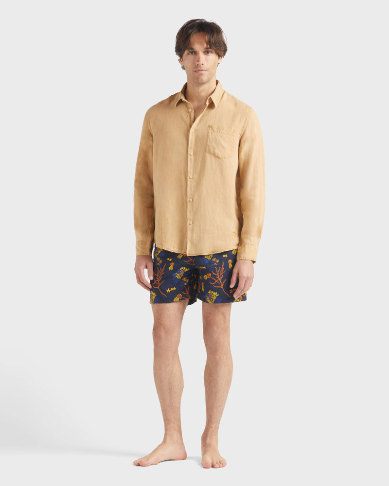 Vilebrequin Men Linen Shirt Natural dye outlook