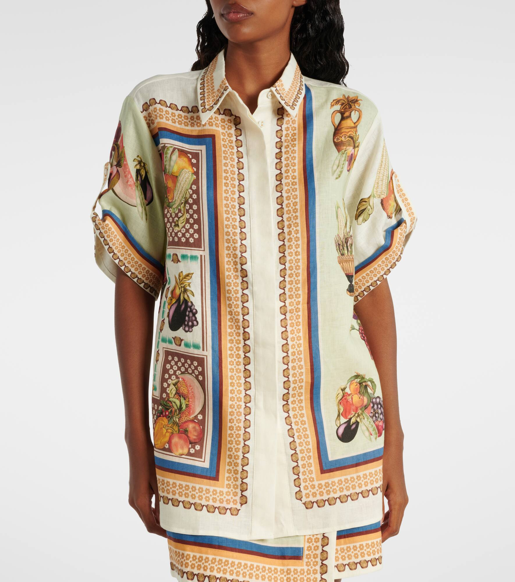 Mercado printed linen shirt - 6