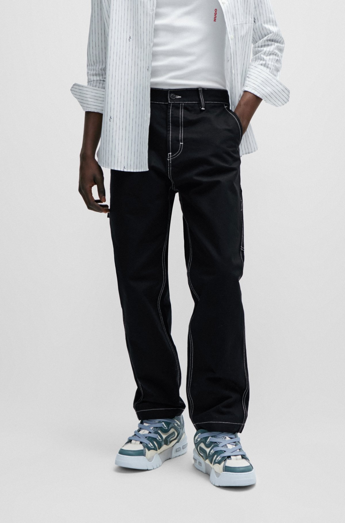 REGULAR-FIT TROUSERS IN HEAVYWEIGHT COTTON - 2
