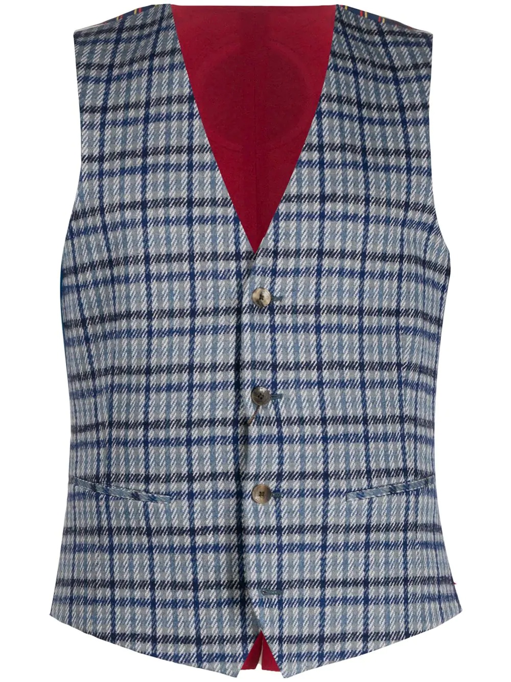 houndstooth print contrast waistcoat - 1