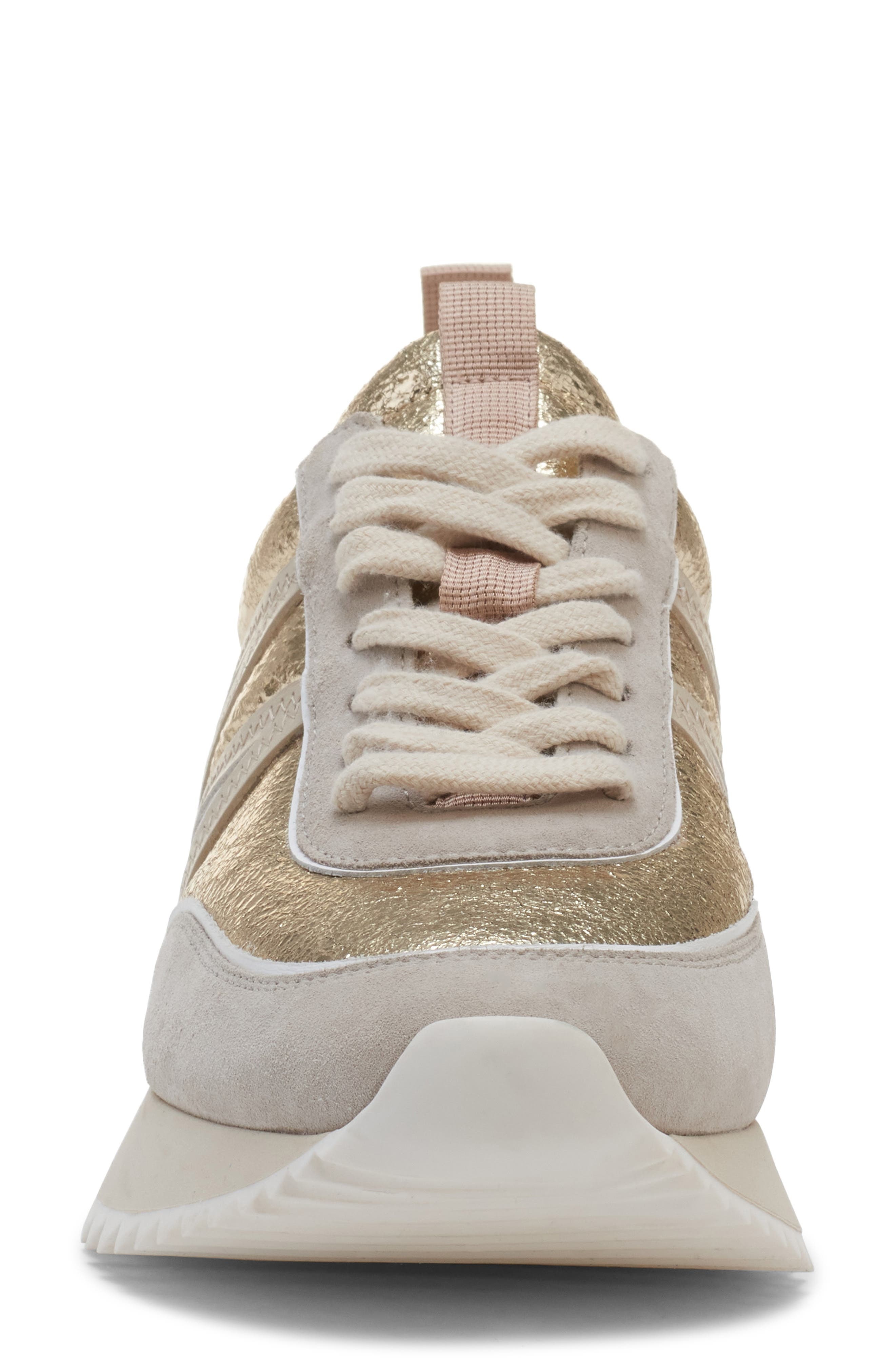 Moncler Pacey Low Top Sneaker in Gold at Nordstrom - 4