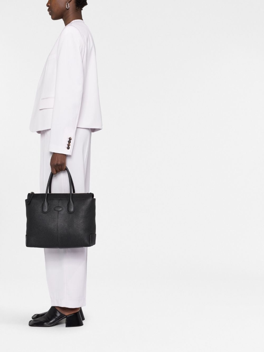 Di leather tote bag - 2