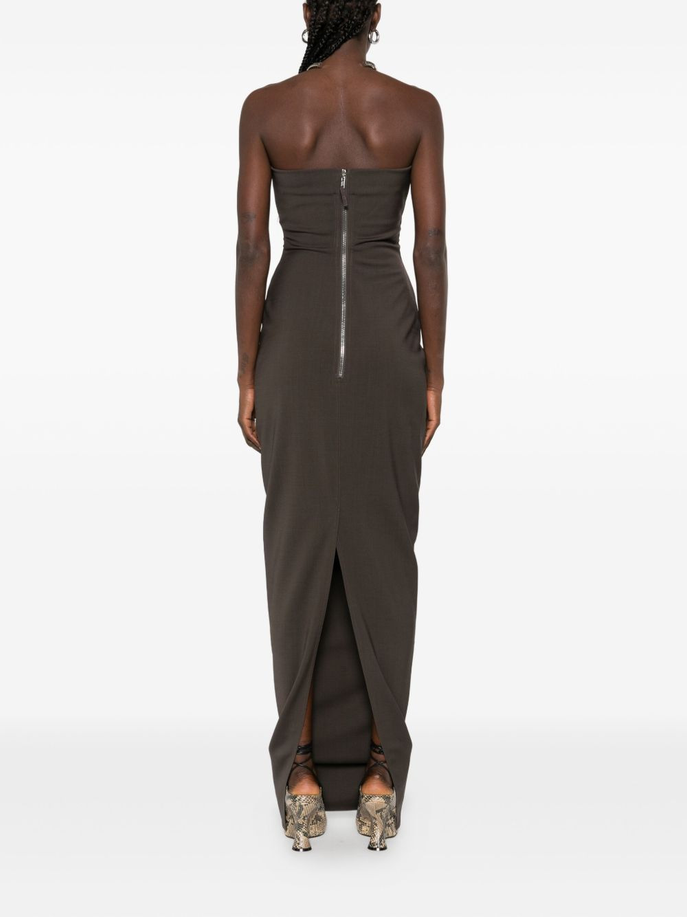 strapless keyhole dress - 4
