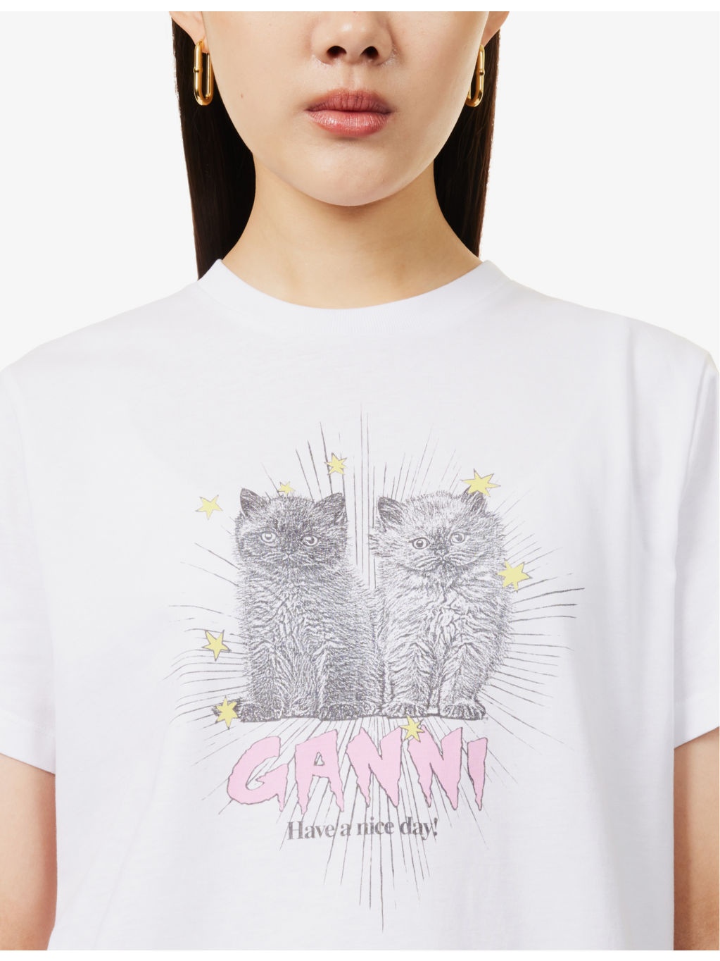 Kittens relaxed-fit organic-cotton jersey T-shirt - 5