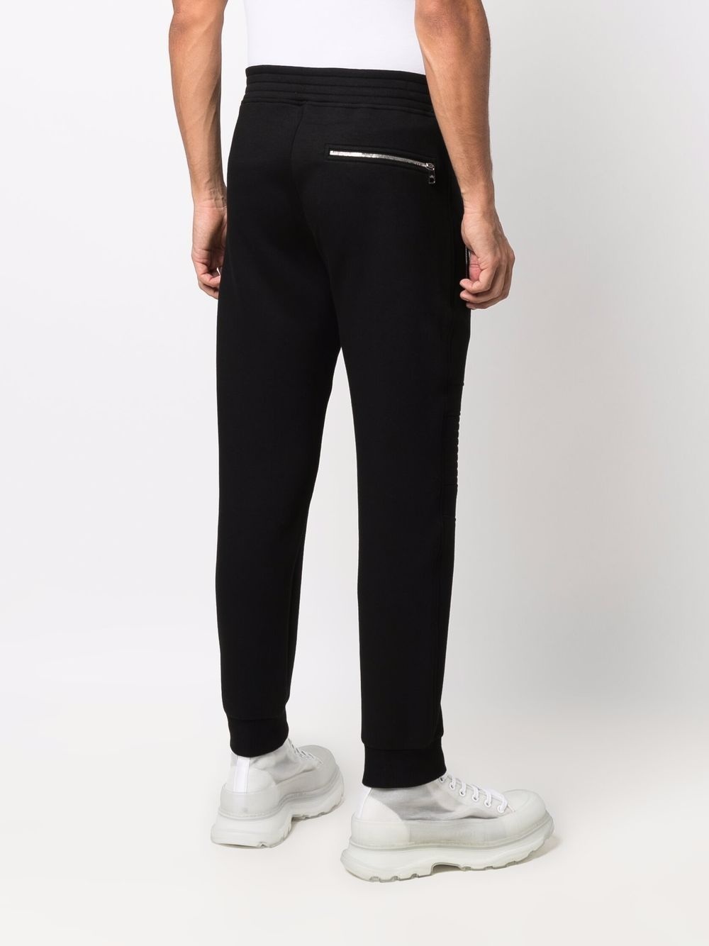 zip-details track pants - 4