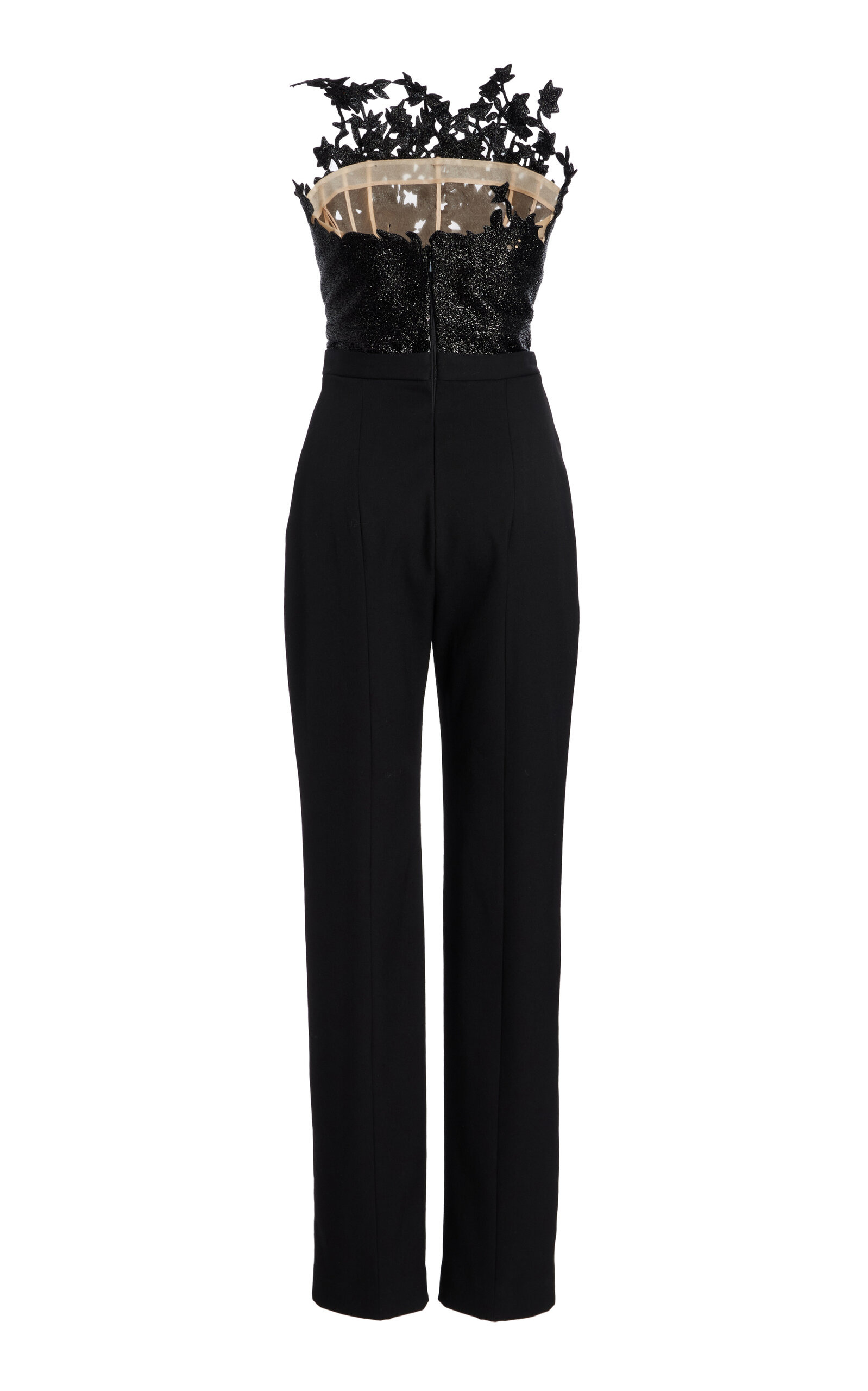 Embroidered Silk Jumpsuit black - 7