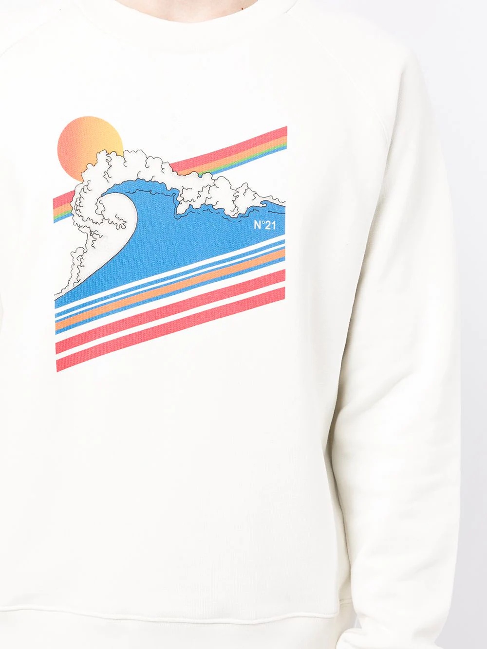 sun wave graphic print sweatshirt - 5