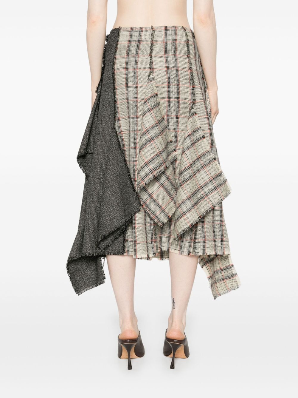 asymmetric midi skirt - 4