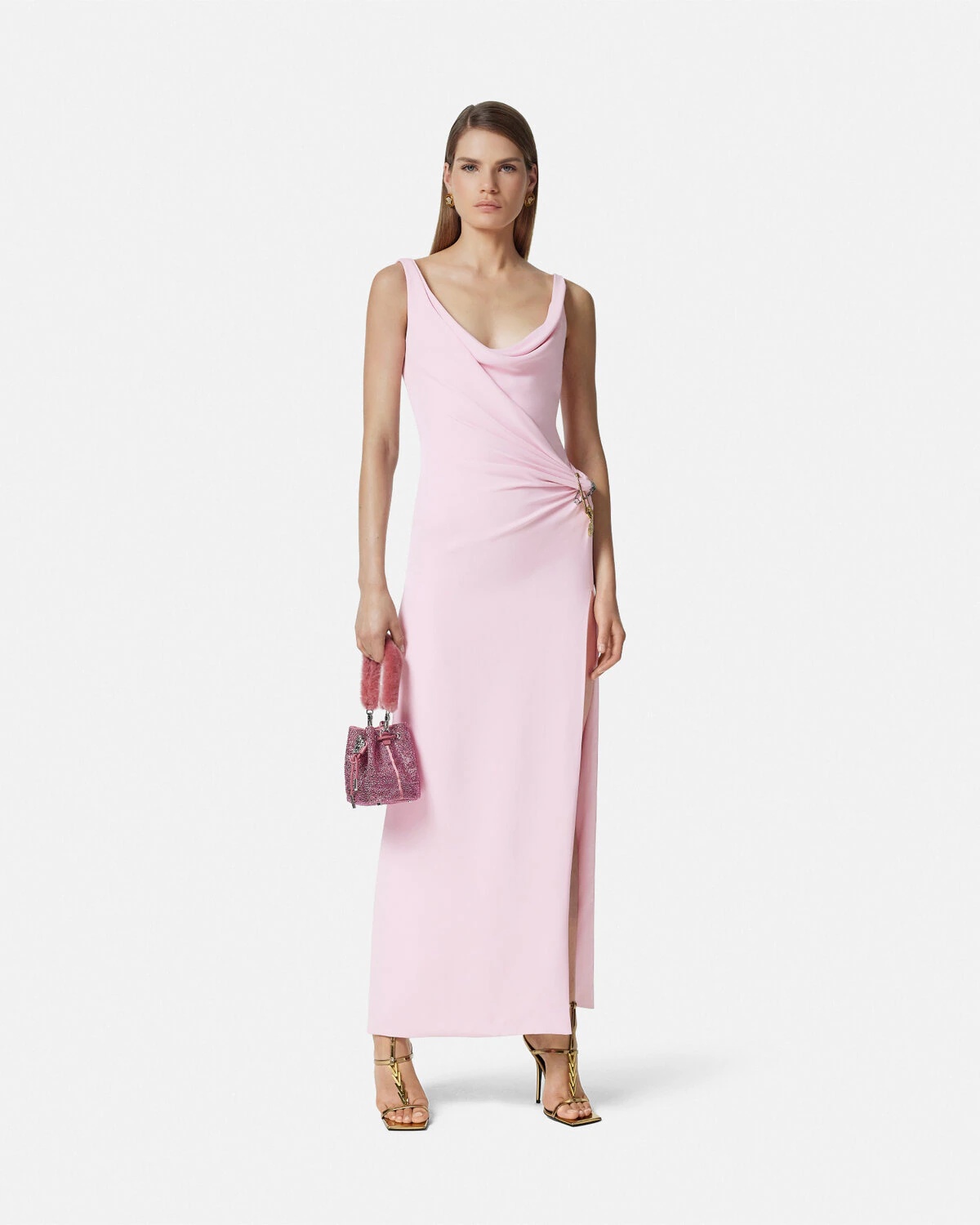 Safety Pin Silk Cady Gathered Gown - 2