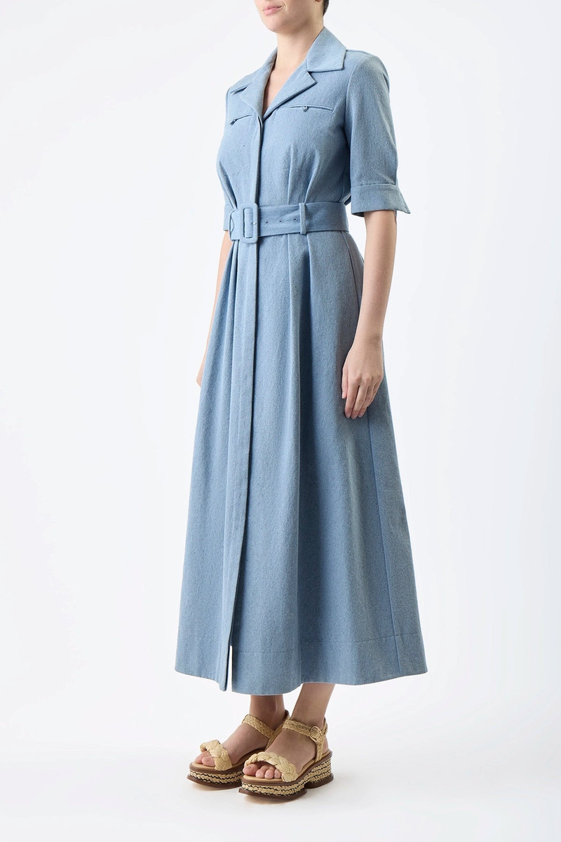 Simone Dress in Upcycled Denim 4