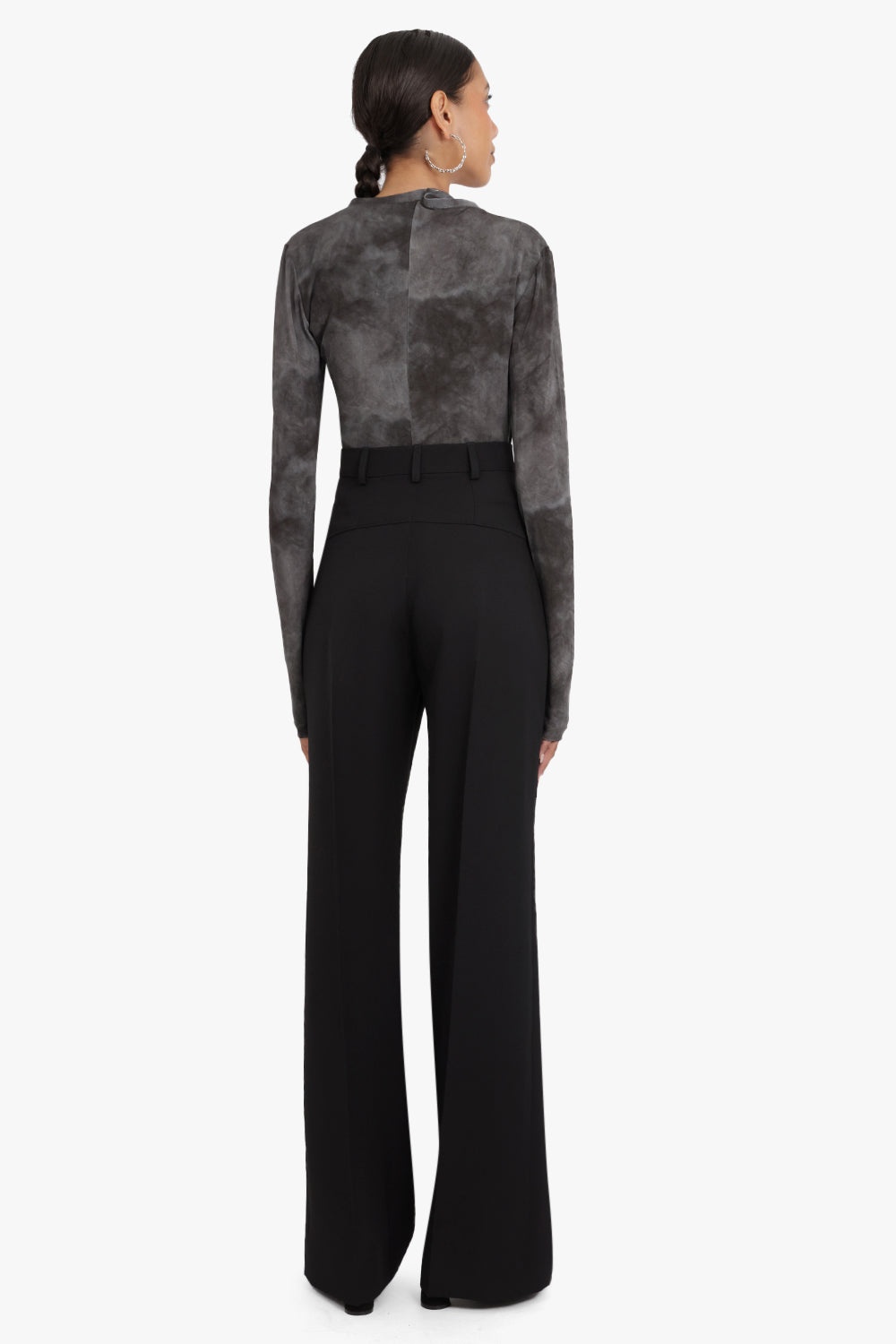 HOOK & EYE V NECK BODYSUIT | CLOUDY GREY - 4