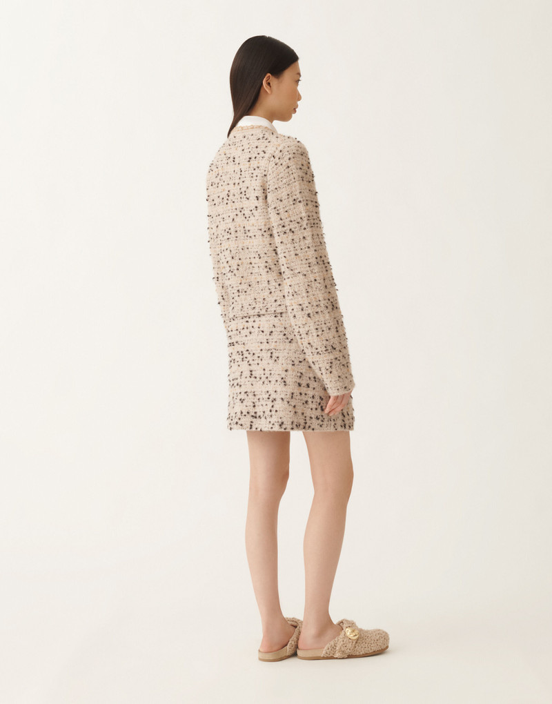 Buttoned tweed jacket 4