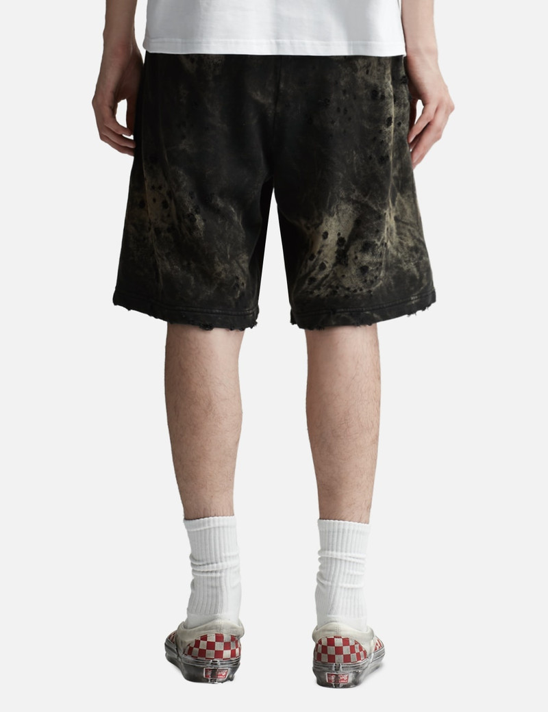 P-CROWN-N2 DISTRESSED SHORTS WITH MARBLED EFFECT 4