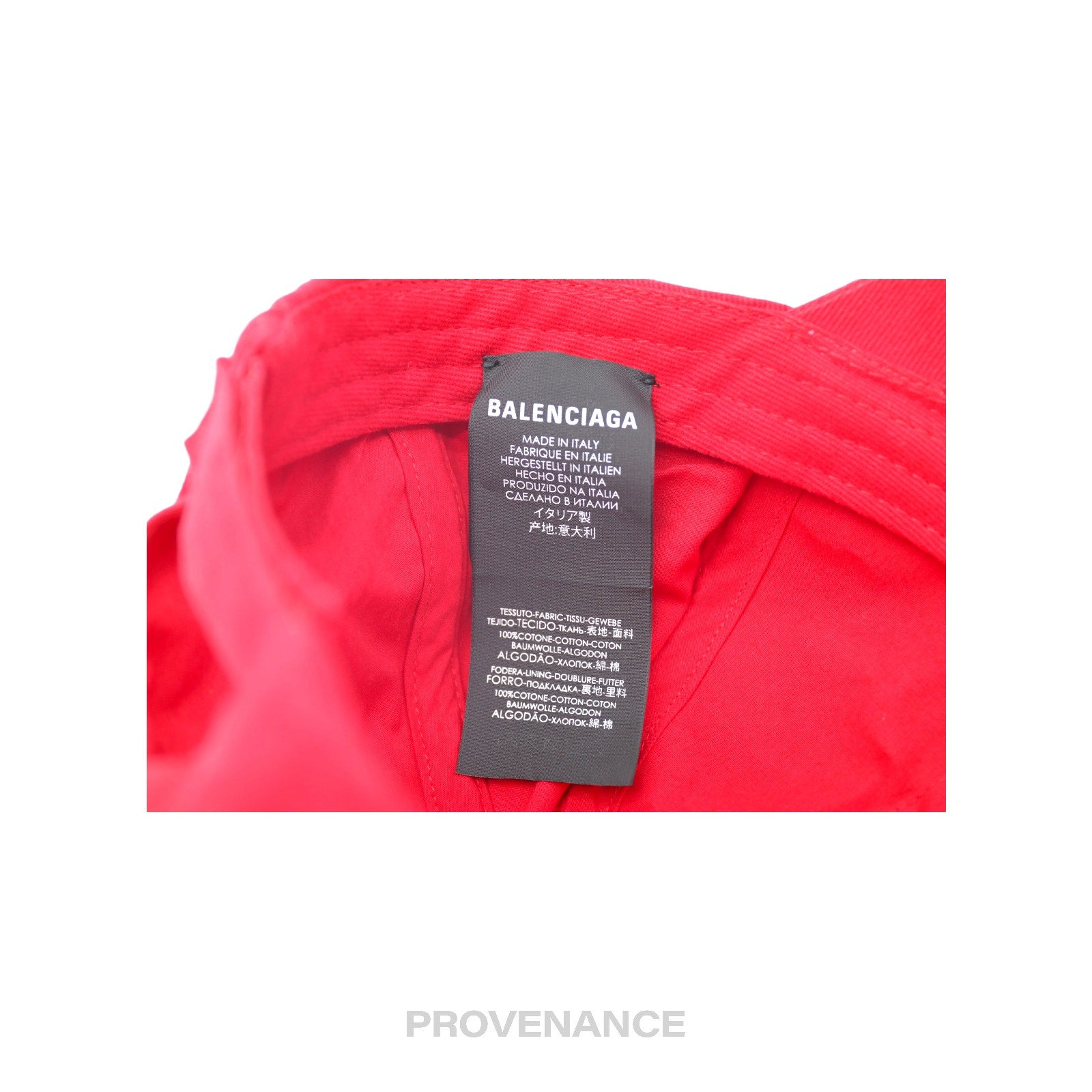 Balenciaga Embroidered Logo Cap - Red - 9
