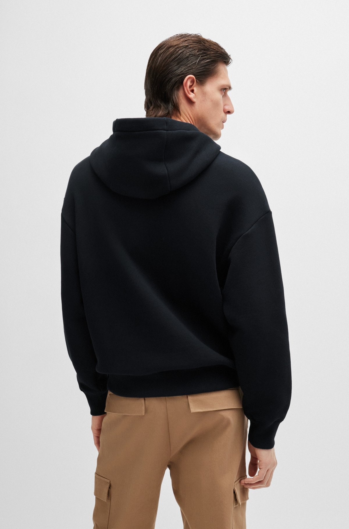 OVERSIZE-FIT HOODIE IN COTTON WITH DOUBLE B MONOGRAM - 5