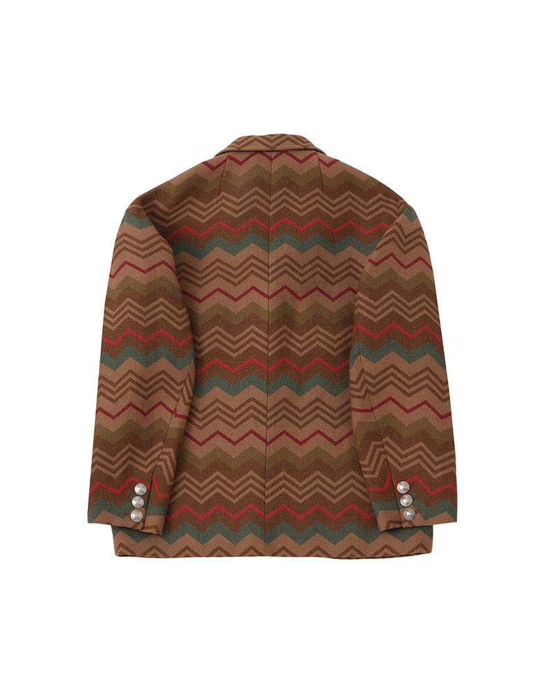 BOWEN BLAZER (JACQUARD BLANKET) BEIGE - 2