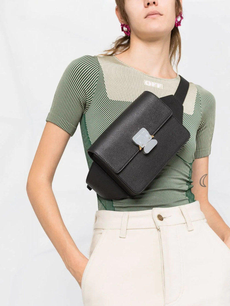 grained leather belt bag 3