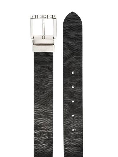 Diesel buckled leather belt outlook