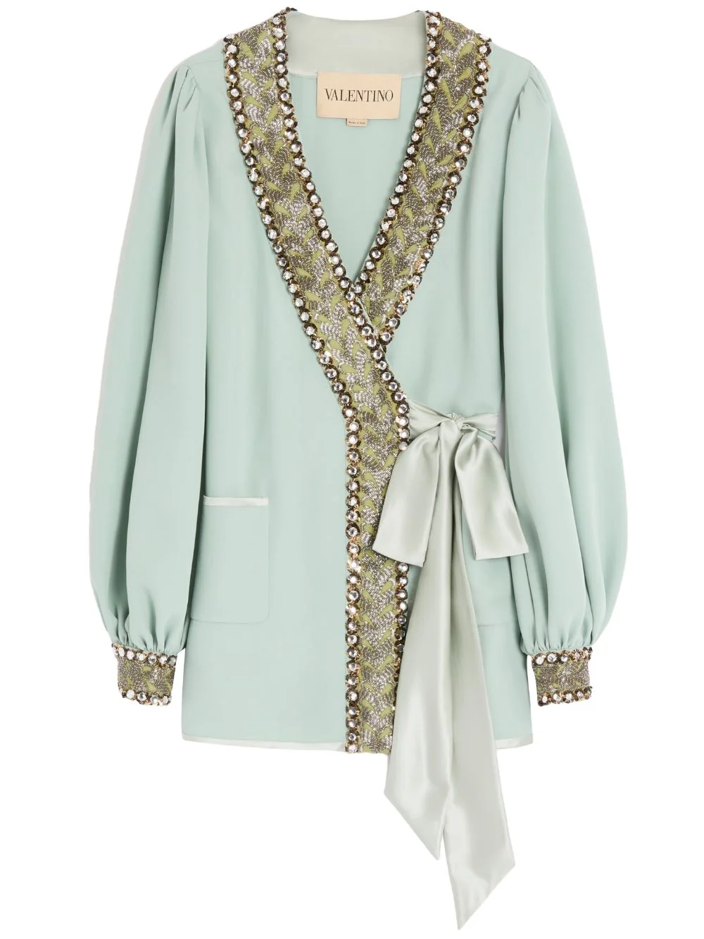 embroidered-detail blouse - 1