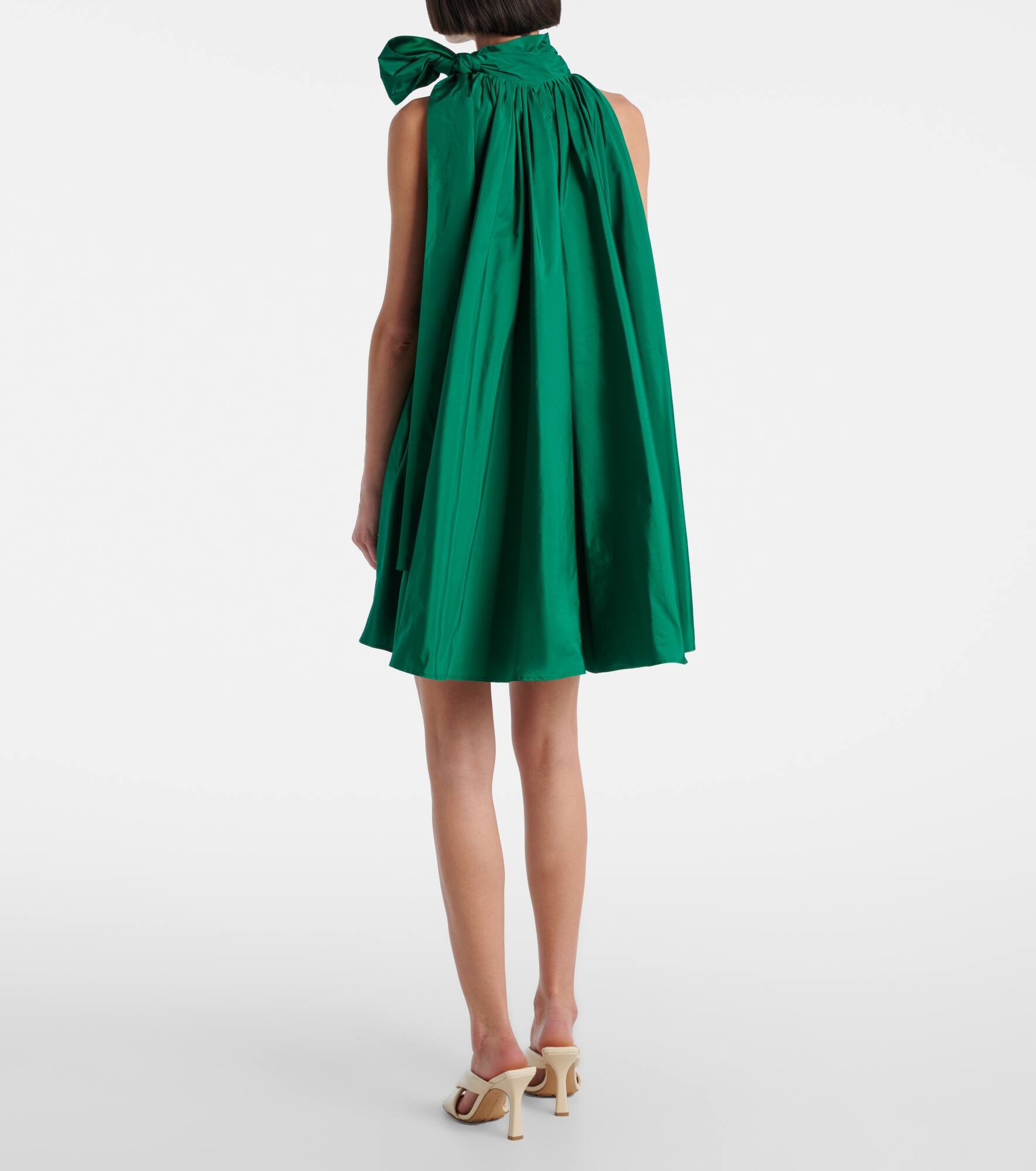 Beber halterneck taffeta minidress - 3