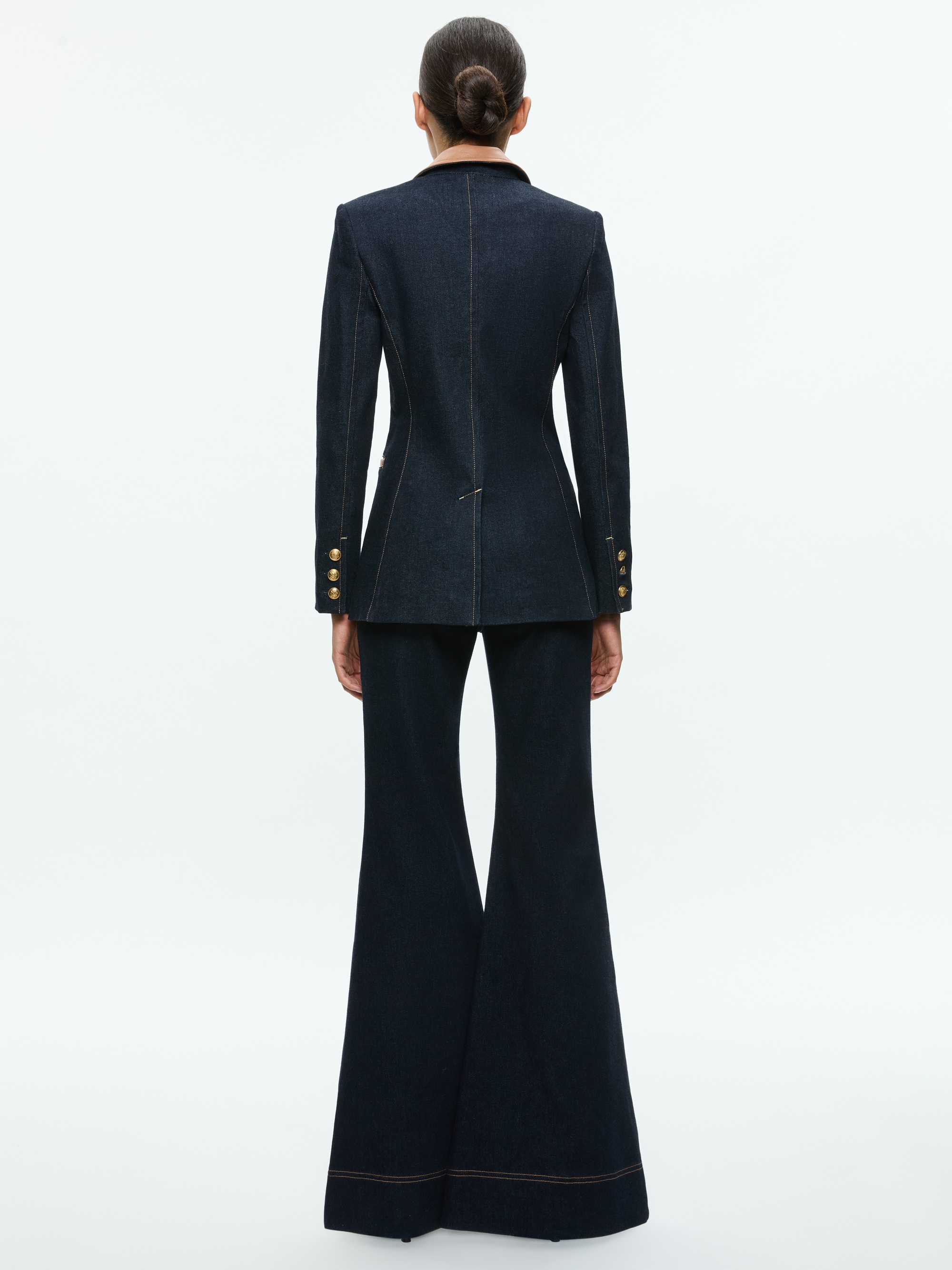 BREANN LONG BLAZER WITH VEGAN COMBO - 4