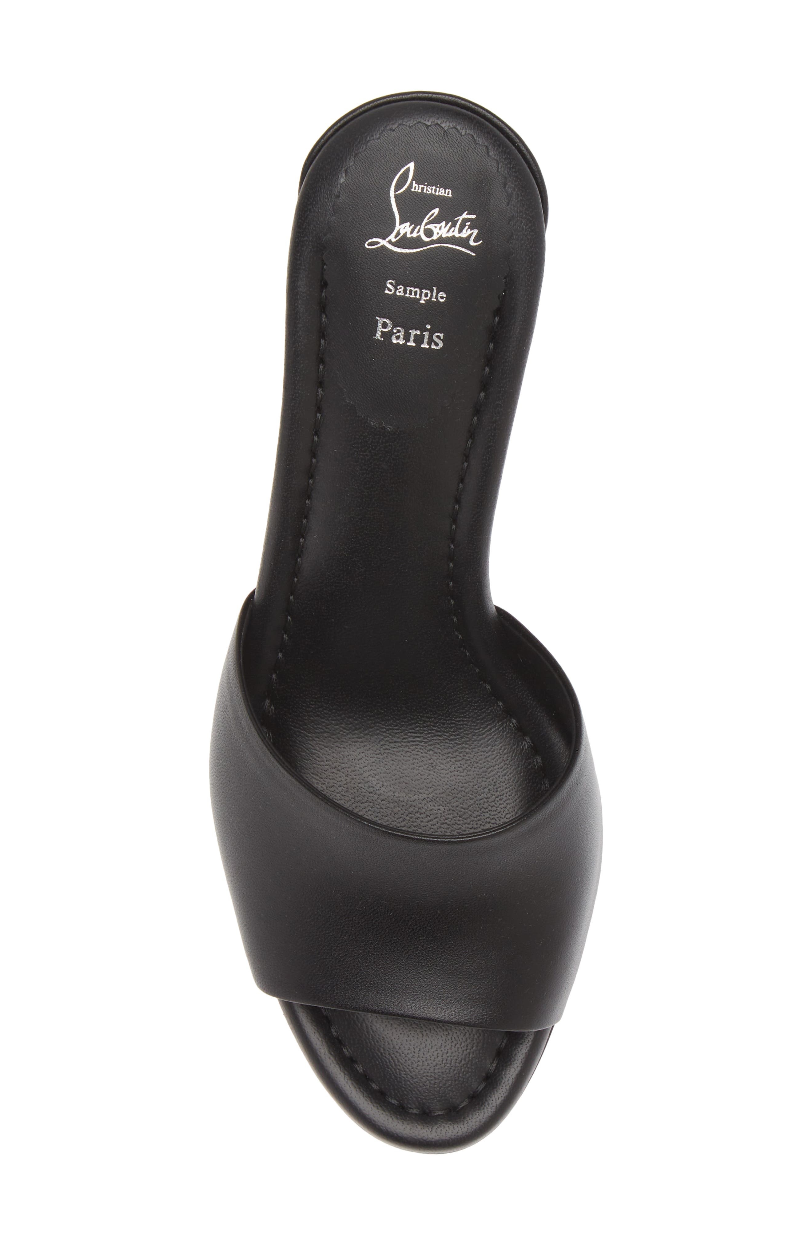 Christian Louboutin Jane Slide Sandal in B439 Black/lin Black at Nordstrom - 5