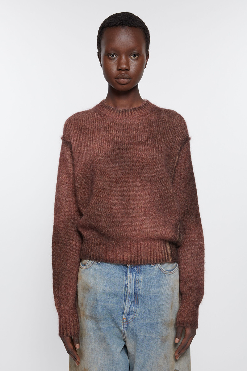 Acne Studios Sprayed knit jumper - Rust red outlook