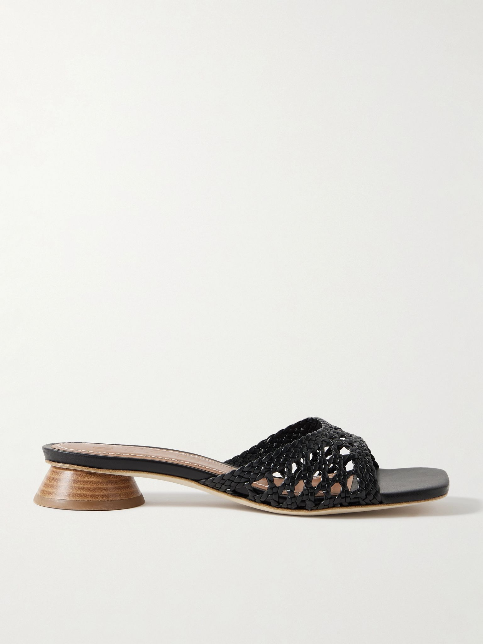 Simone braided leather sandals Black - 1