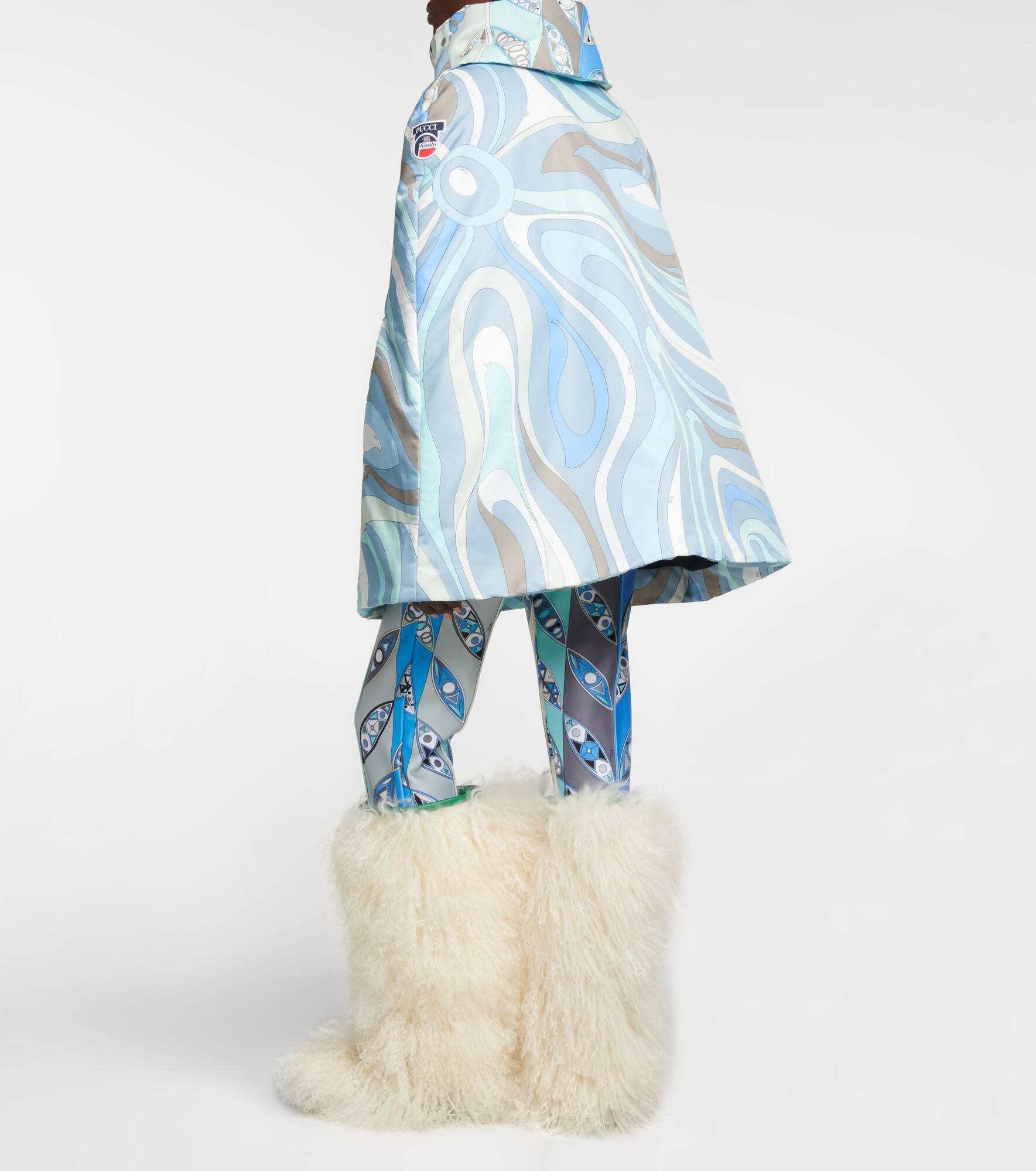 x Fusalp printed poncho - 3