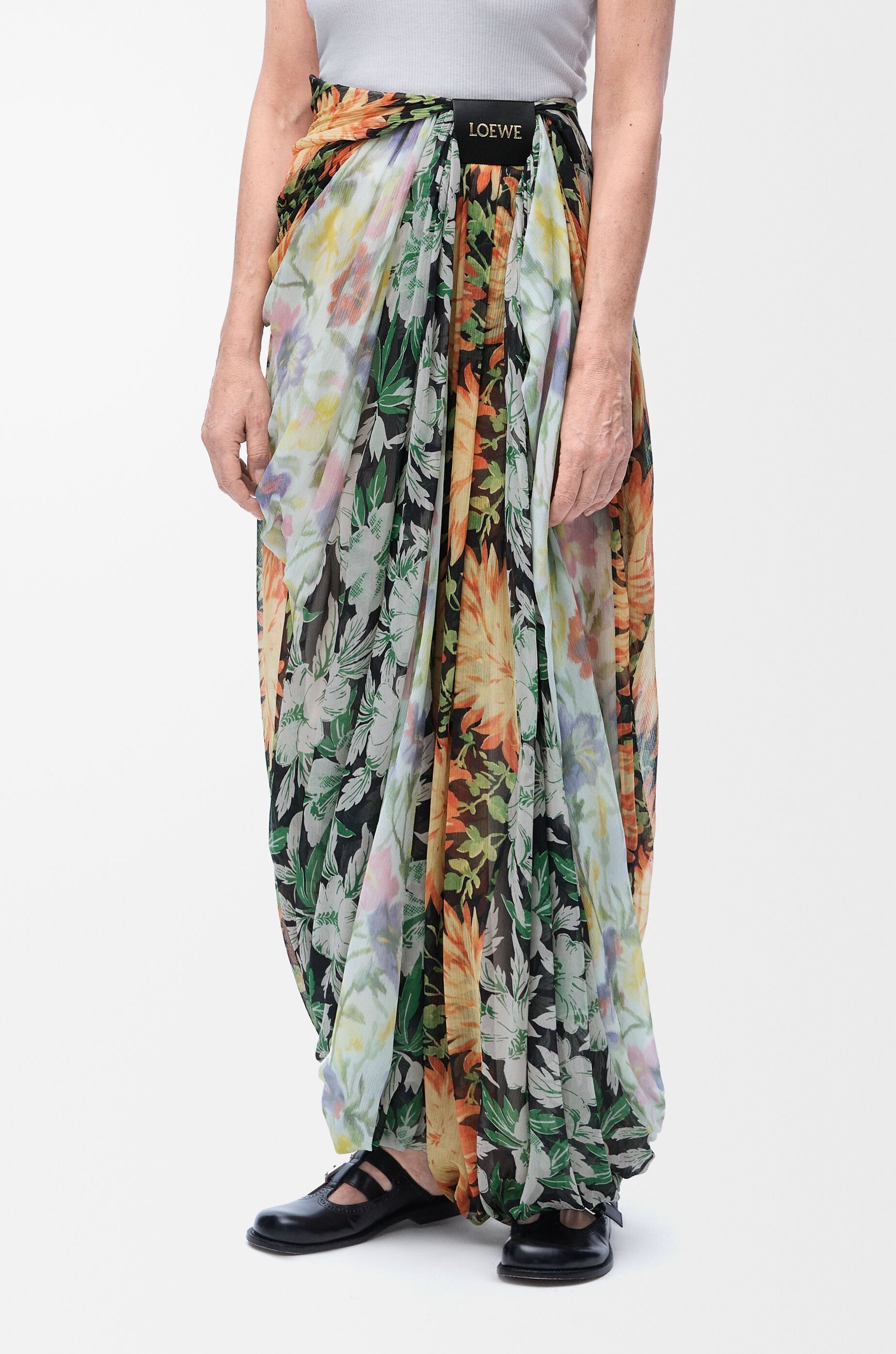 Draped trousers in silk - 3