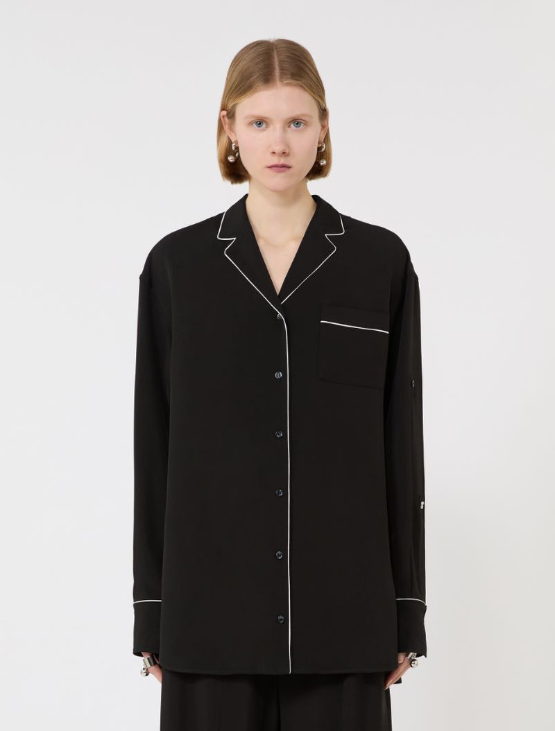 Satin overshirt - black 3