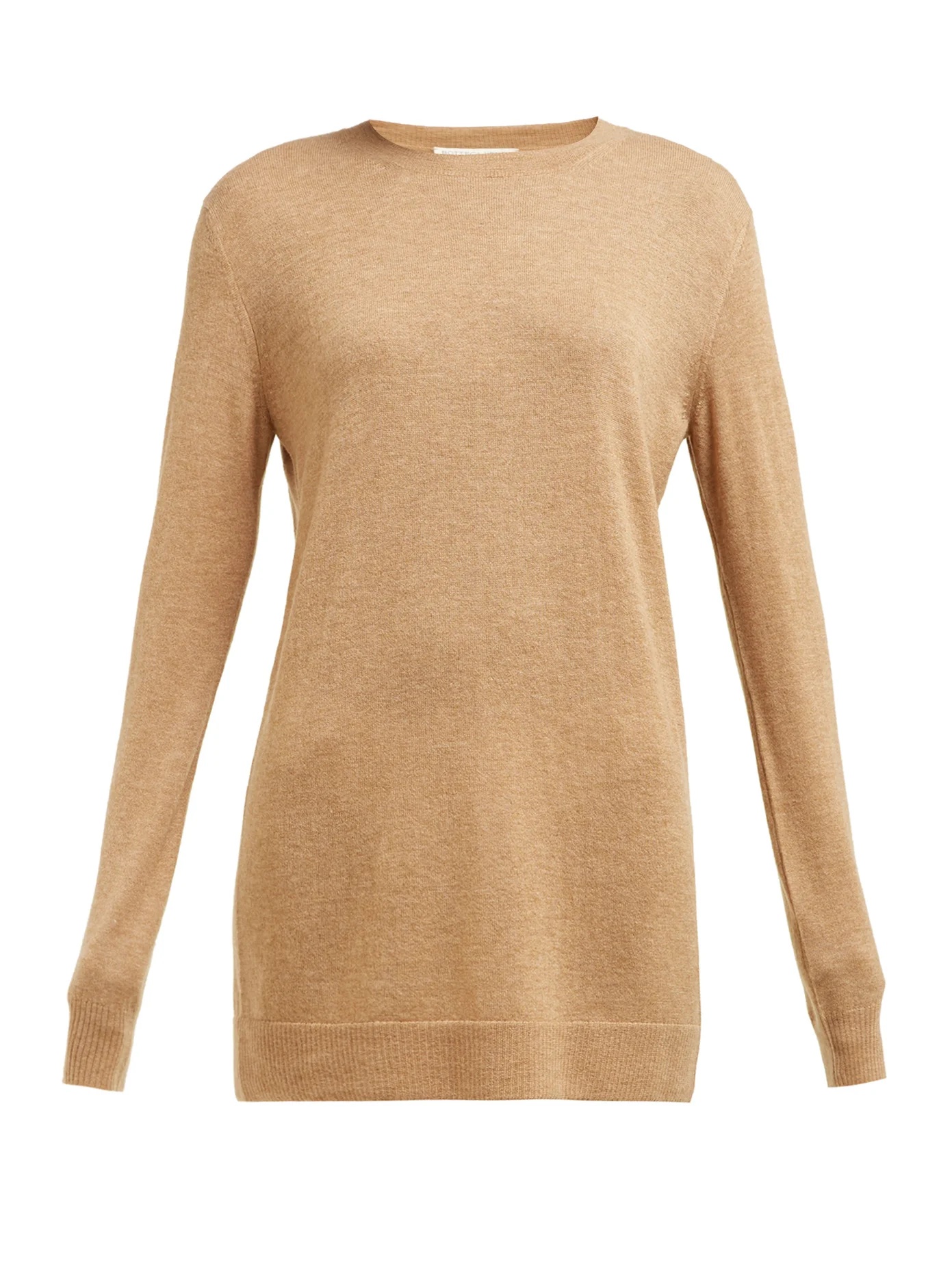 Round-neck cashmere sweater - 1