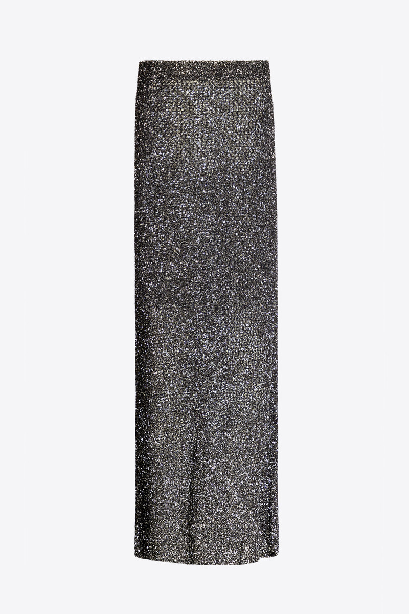 AREA SEQUIN CROCHET MAXI SKIRT outlook