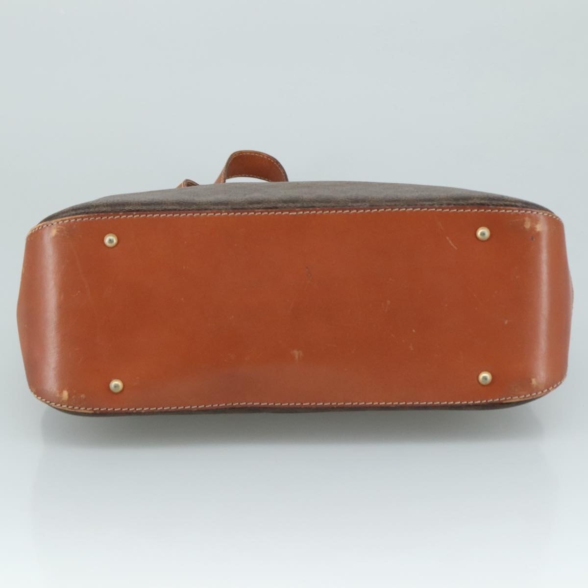 CELINE Macadam Canvas Hand Bag Pvc Leather Brown - 5