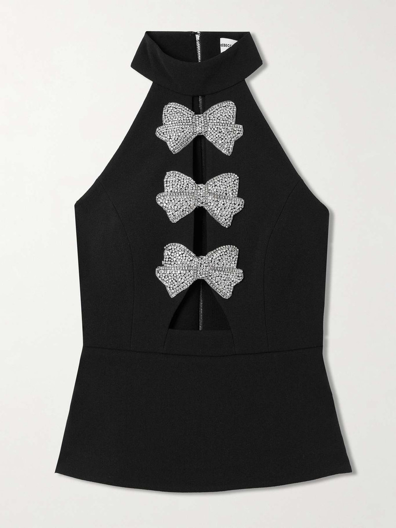 Lita cutout embellished cady top Black 1