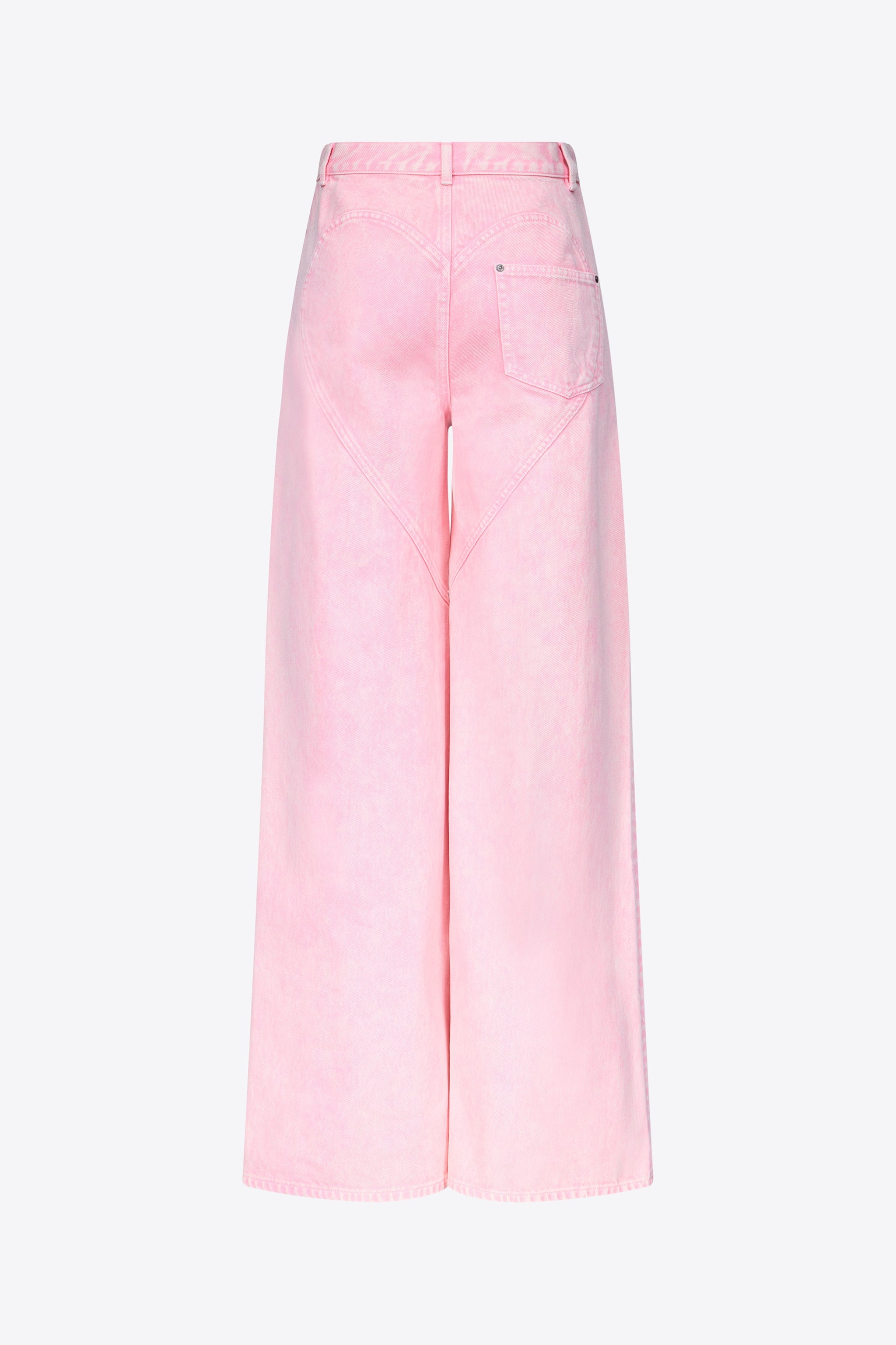 WIDE LEG CRYSTAL SLIT JEAN - 2
