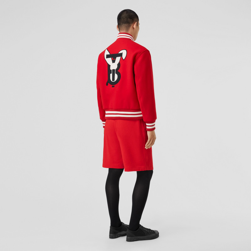 Rabbit Appliqué Technical Wool Bomber Jacket 4