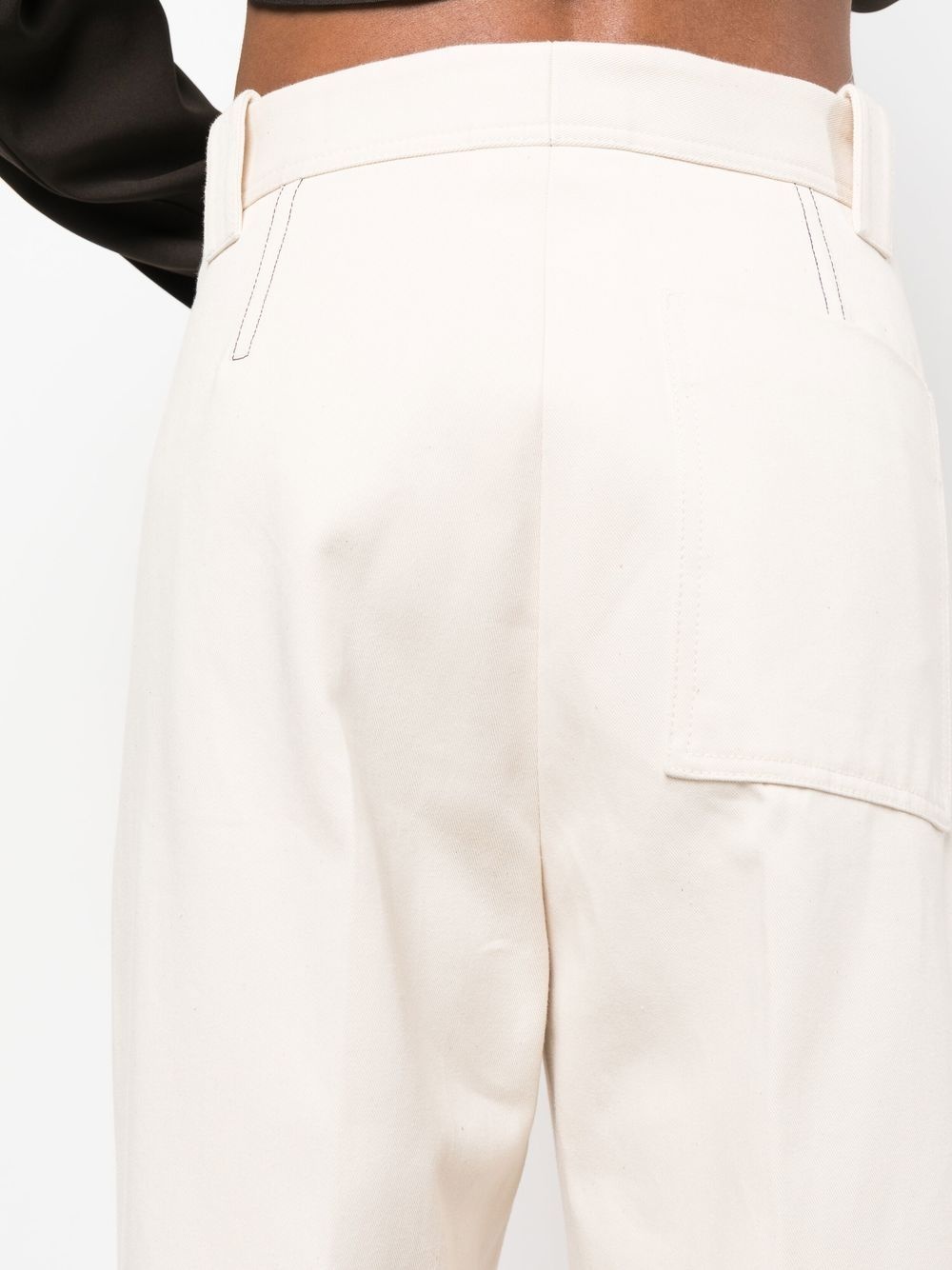 straight-leg cotton trousers - 5