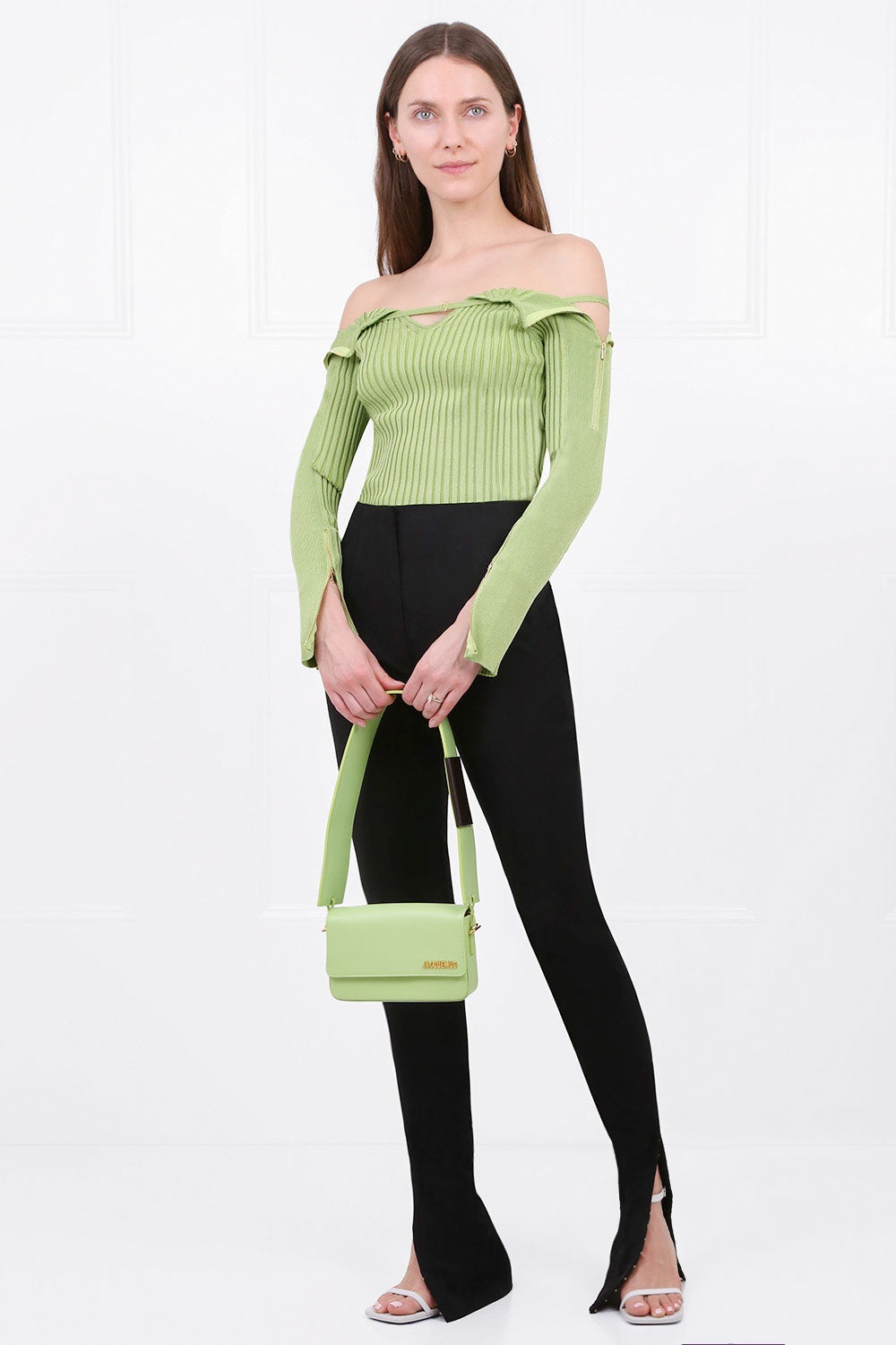 LA MAILLE ORO KNIT TOP | APPLE GREEN - 3