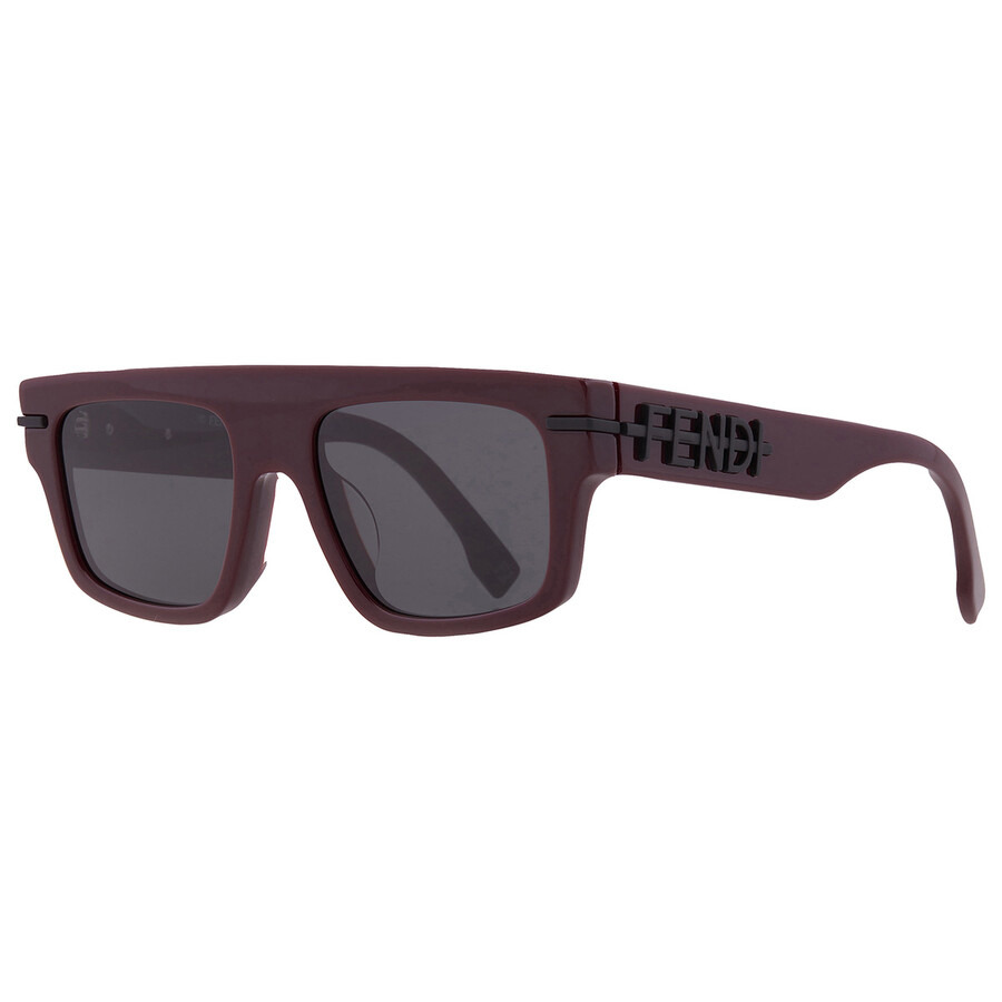 Fendi Smoke Browline Men's Sunglasses FE40091U 69A 54 - 2