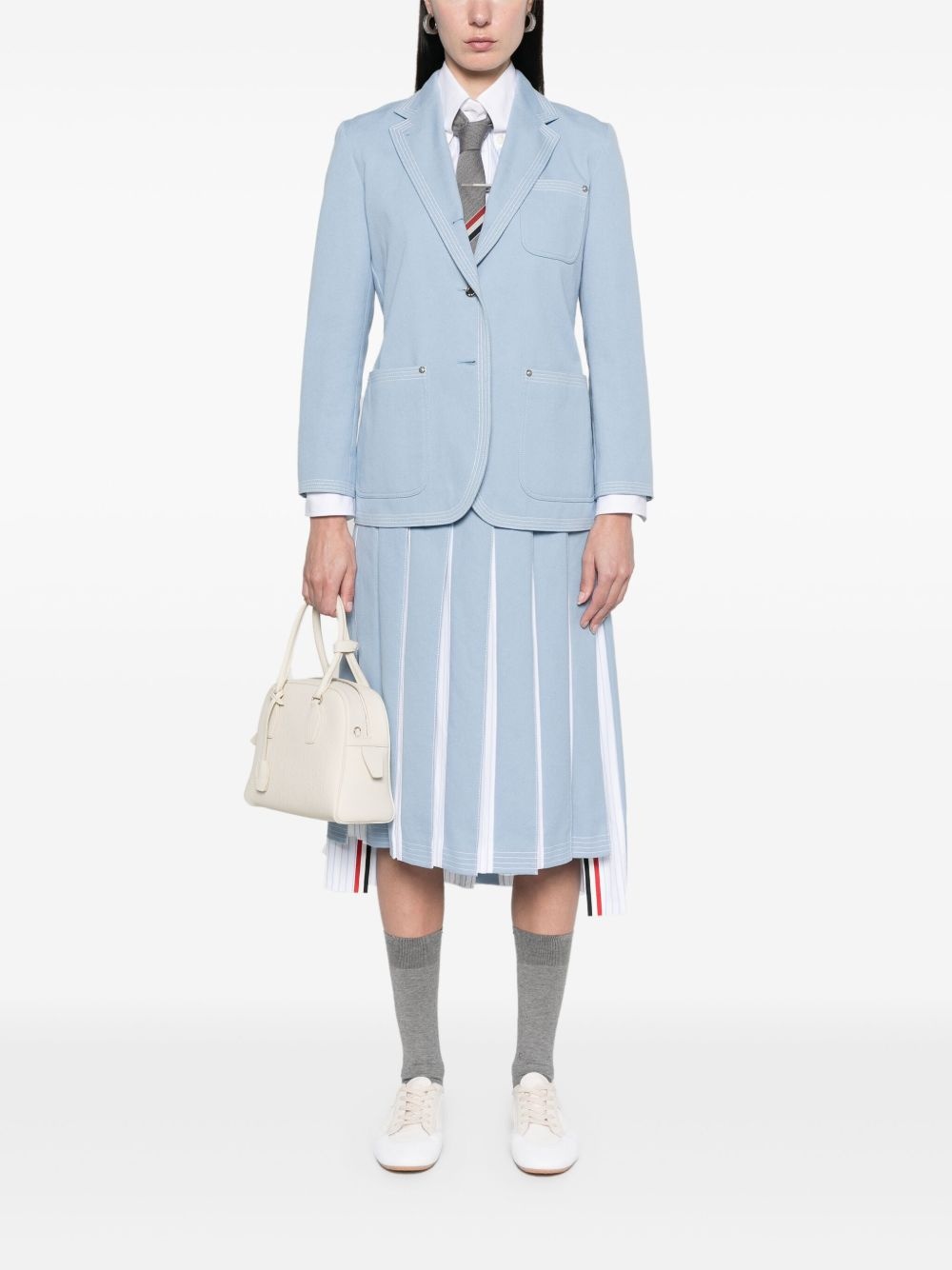 twill-weave blazer - 2