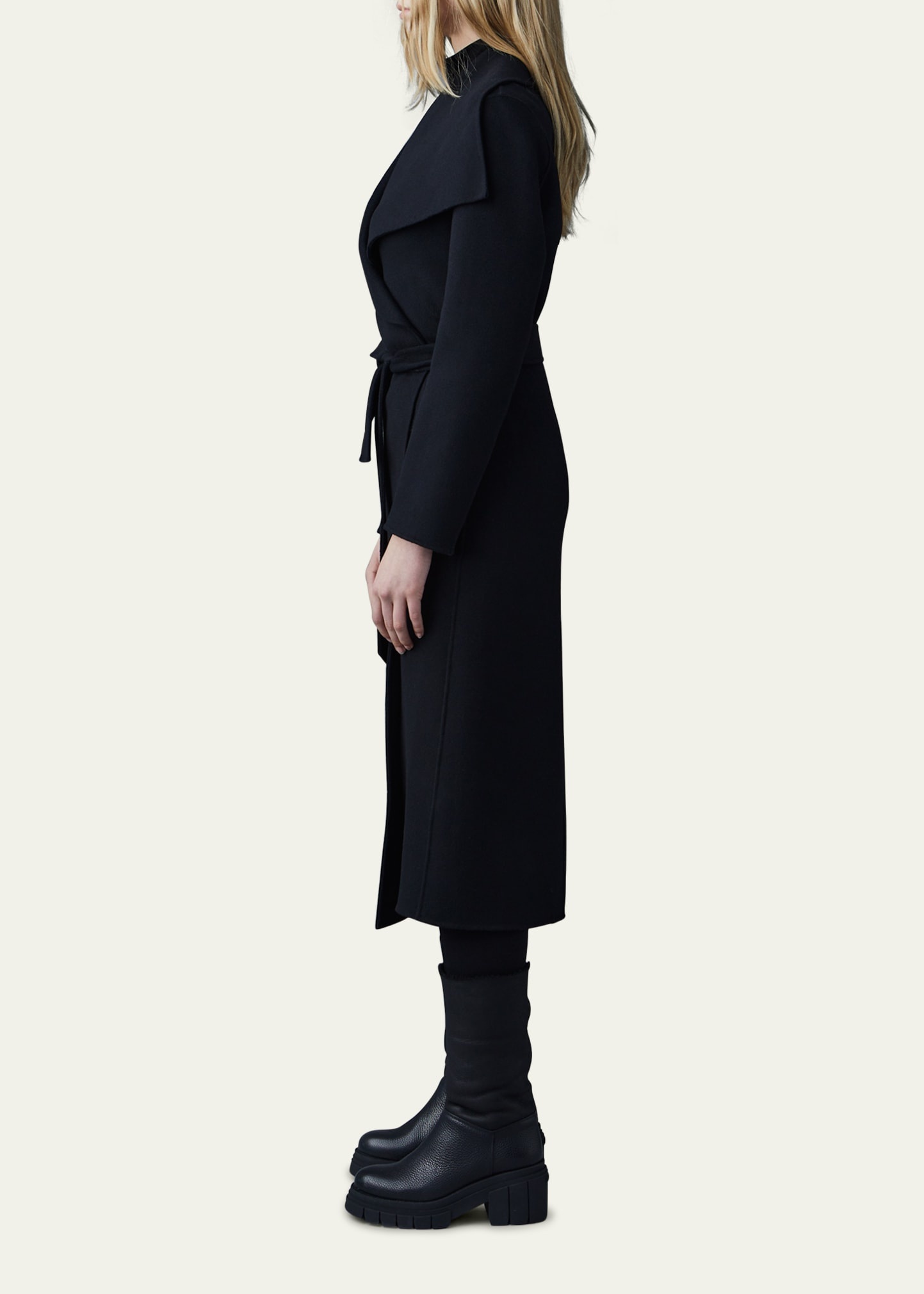 Mai Wool Belted Wrap Coat - 4