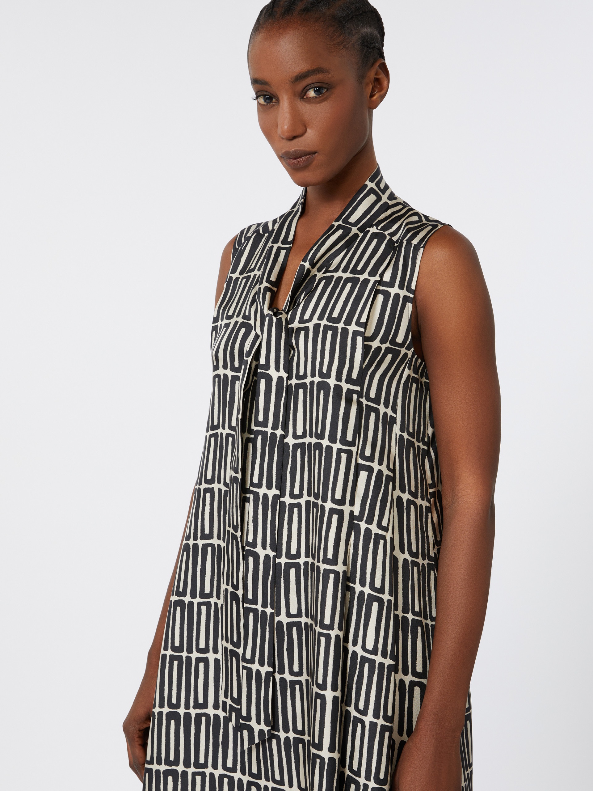 JACKIE Short printed silk dress - 5
