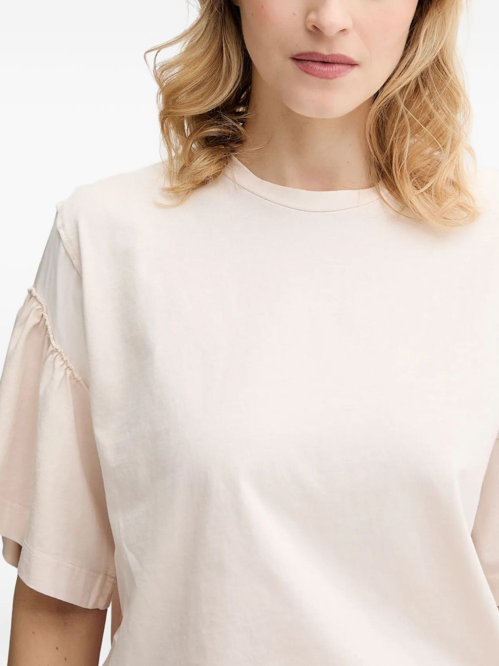 frill-sleeve crew-neck top - 4