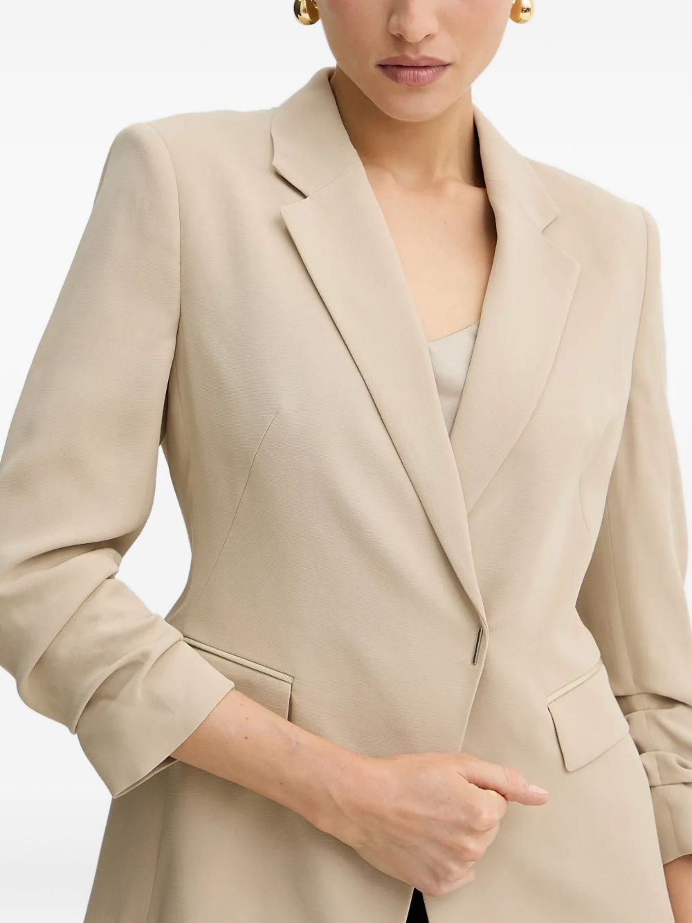 three-quarter sleeve blazer - 4