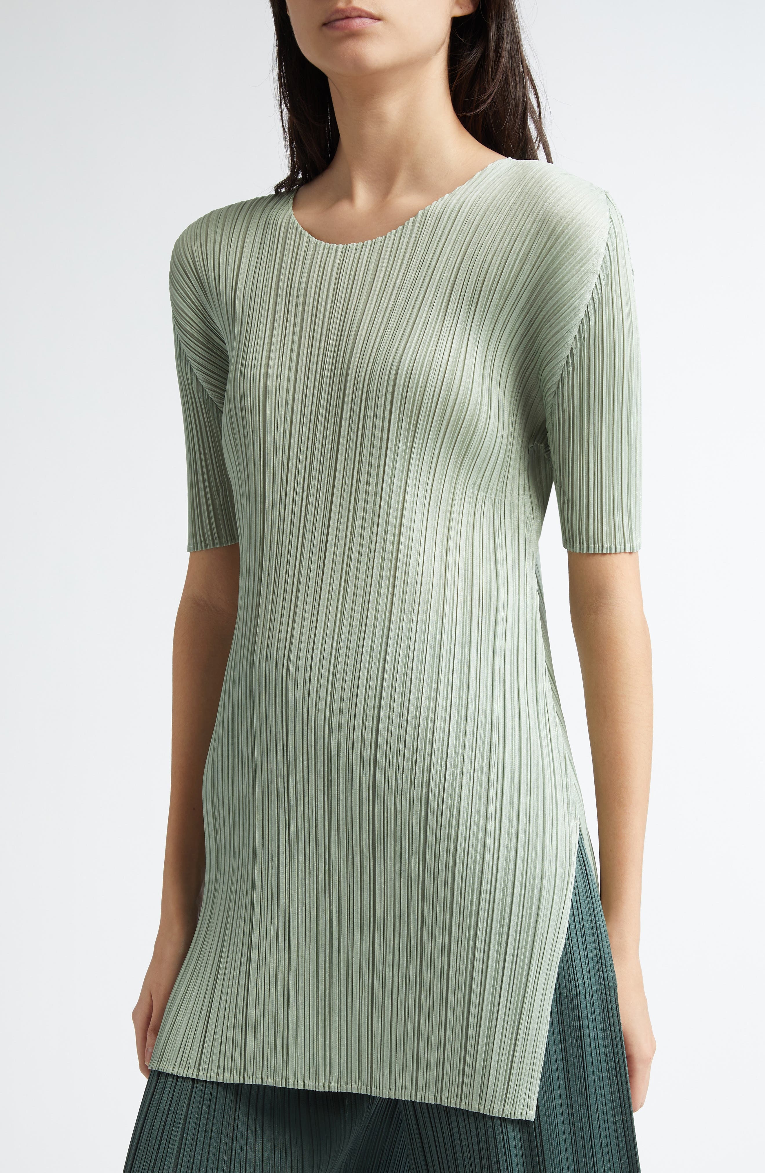 Pleats Please Issey Miyake Monthly Colors June Pleated Tunic in Pastel Green at Nordstrom - 5