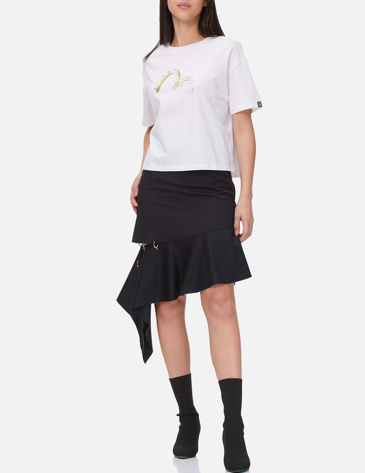 Asymmetric Drape Skirt - 3