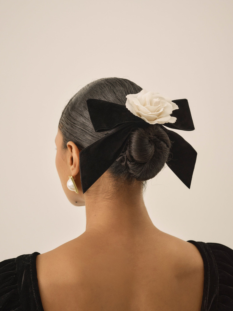 For Love & Lemons Mindy Rose Velvet Ribbon Bow outlook