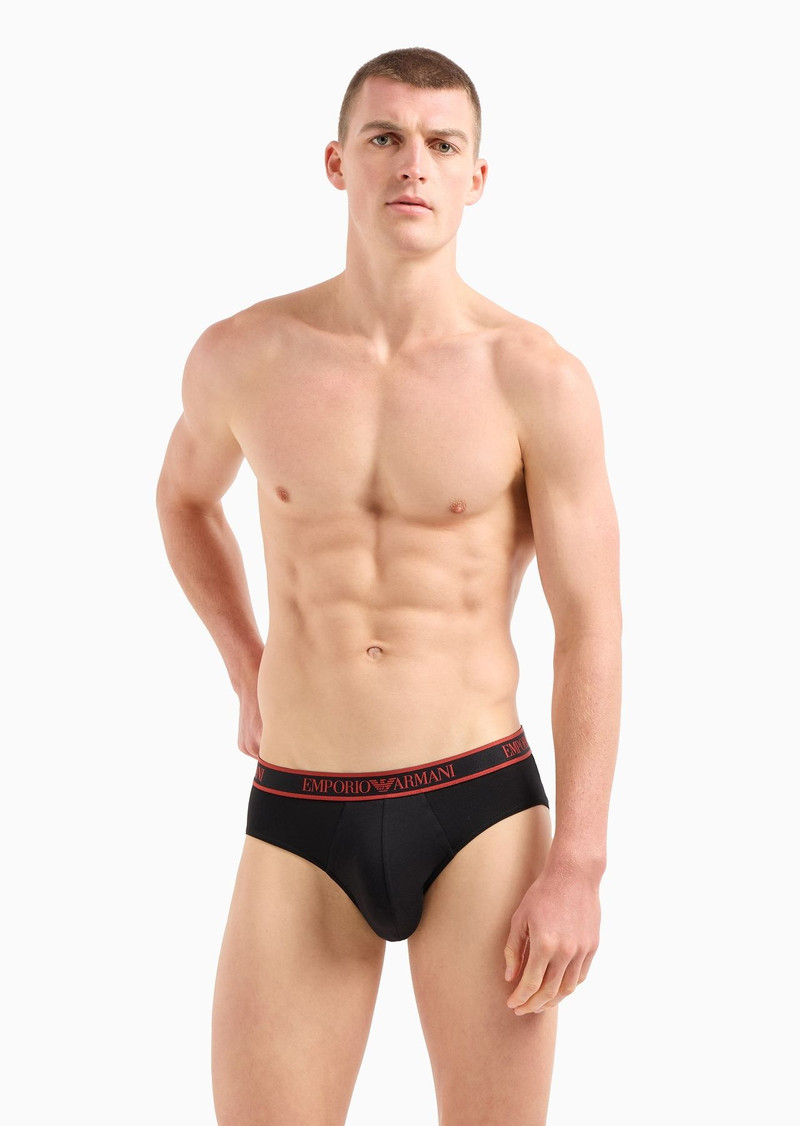 Three-pack of briefs with Core logo waistband 2